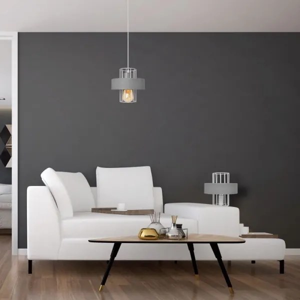 Lustră pe cablu VOLTA 1xE27/15W/230V gri