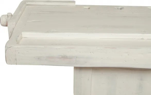 Banc de tamplar, L184 74 H92 cm, 4 sertare, alb antic, lemn masiv