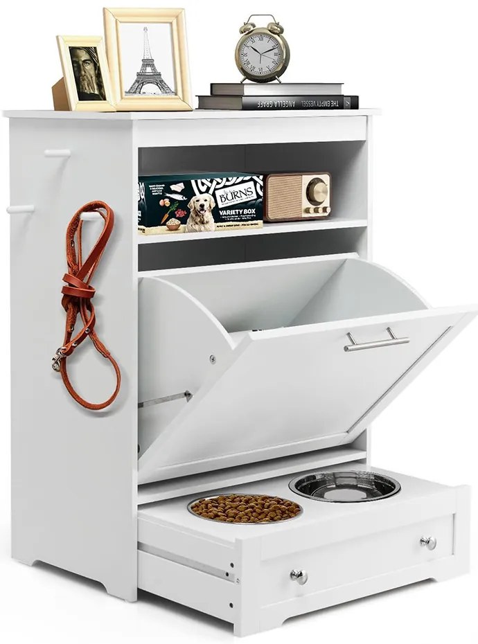 Dulap din lemn pentru hrănirea animalelor de companie