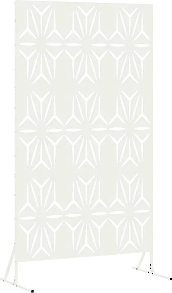 vidaXL Ecran de intimitate Alb 100 x 50 x 180 cm Oțel