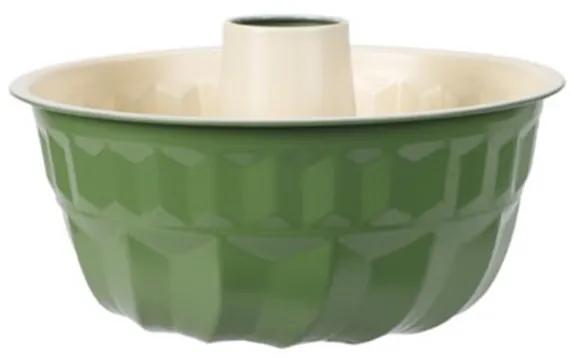 Forma budinca Lorient, verde, otel carbon, interior ceramica 22 x H10 cm