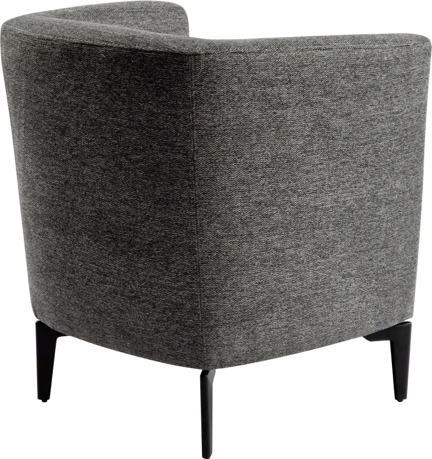 Fotoliu de design, gri / negru, KAPY