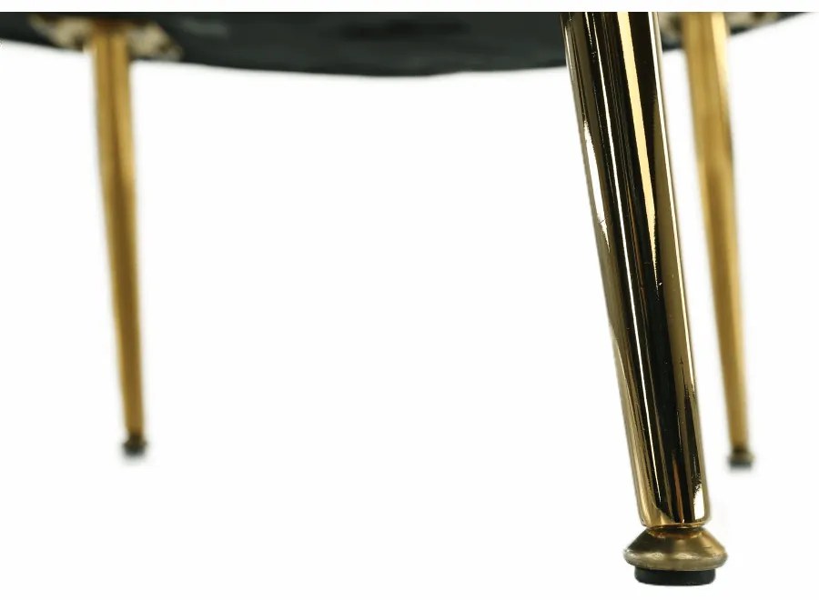 Fotoliu în stil Art-deco, catifea Velvet smarald/crom auriu, NOBLIN