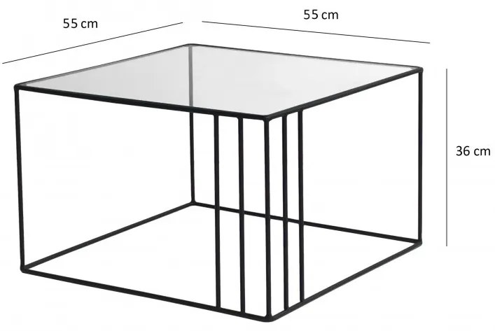 Masuta de Cafea Outline - Negru