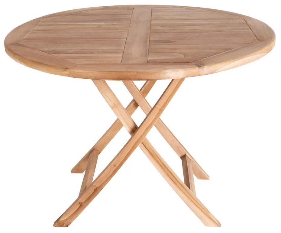 Masă de grădină Oviedo, tec, natural 100x75 cm