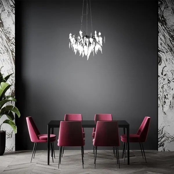 Lustră de cristal pe cablu 10xG9/40W/230V negru