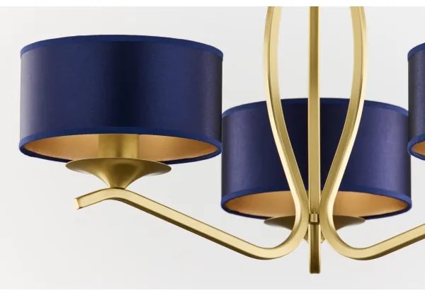 Jupiter 2113 - Lustră pe tijă KASZMIR 3xE27/15W/230V albastru/auriu