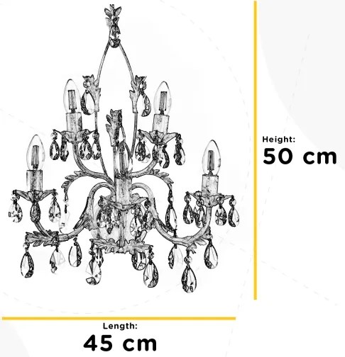Aplică TERESA 5xE14/6W/230V bronz ONLI