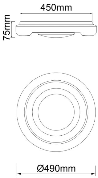 Plafonieră LED Globo 483111-40 RADA LED/40W/230V d. 49 cm