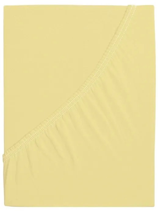 Cearceaf de patut din jerseu EXCLUSIVE 60x120 cm galben deschis