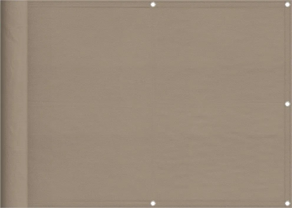 vidaXL Paravan de balcon, gri taupe, 75x700 cm, 100% poliester oxford