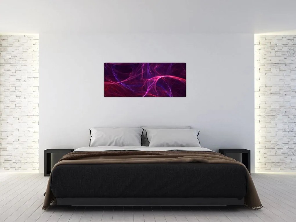 Tabloul abstract cu linii curbe (120x50 cm)