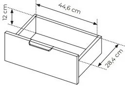 Comodă Lyran 2D2S (antracit + Auriu). 1071353