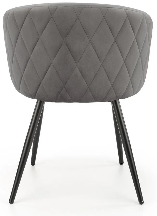 Scaun de bucaterie Meta, gri/negru