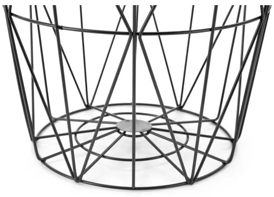 Măsuță de cafea HARISSA 41x42 cm negru/alb decor marmorat