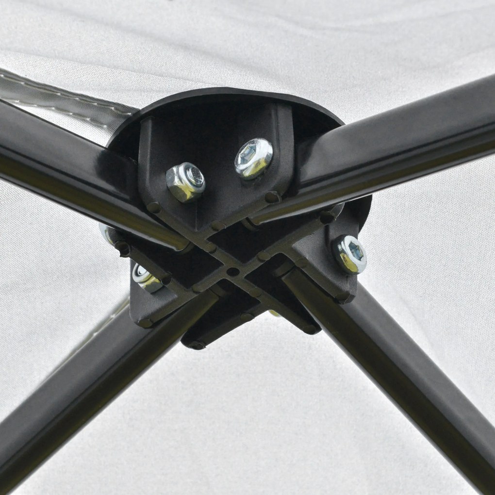 Outsunny Cenador Pliabil 220x220x200 cm cu 1 Perete Lateral Geantă de Transport Impermeabilă și Protecție UV50+ Alb | Aosom Romania