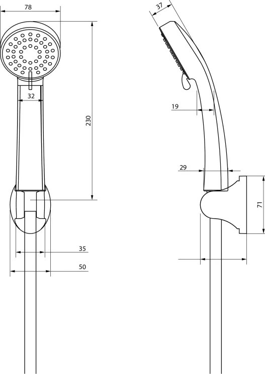 Easy Set de duș, cu suport fix - 3-funcții Finisaj: Crom NEE_041K