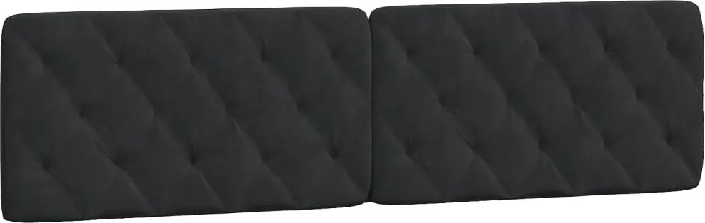 vidaXL Pernă tăblie de pat, negru, 200 cm, catifea