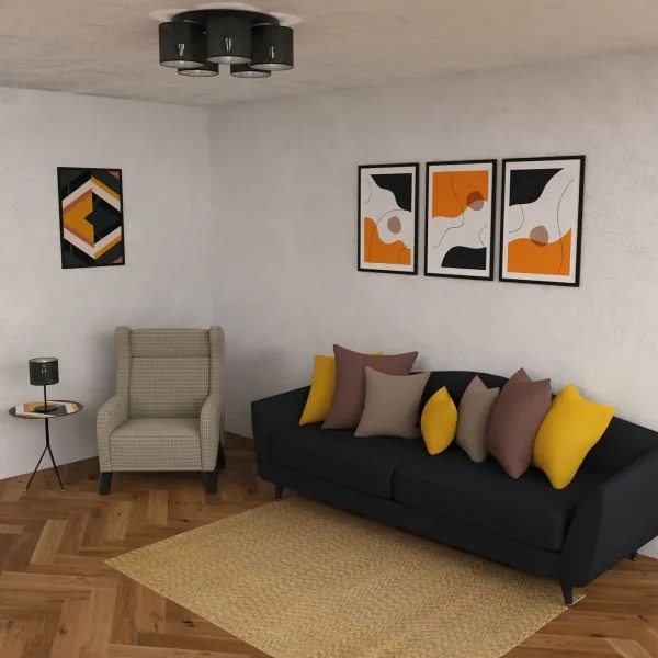 Lustră aplicată LOFT SHADE 5xE27/60W/230V neagră