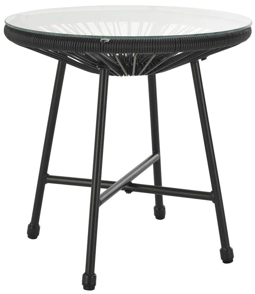 Set balcon Ostana din 3 piese cu masa si 2 scaune - negru
