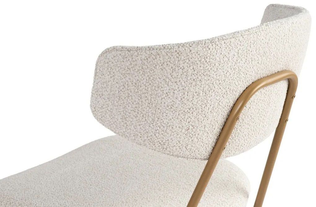Set de scaune de sufragerie Nancy White and Gold,2 buc.