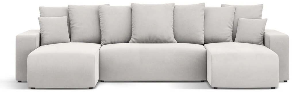 Coltar extensibil Jini in forma de U cu 5 locuri, colt reversibil si tapiterie din catifea