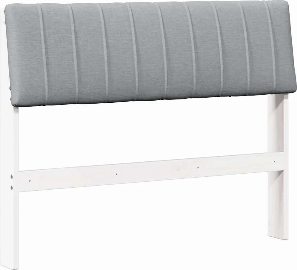 vidaXL Tăblie tapițată Gri deschis 100 cm Lemn de pin masiv