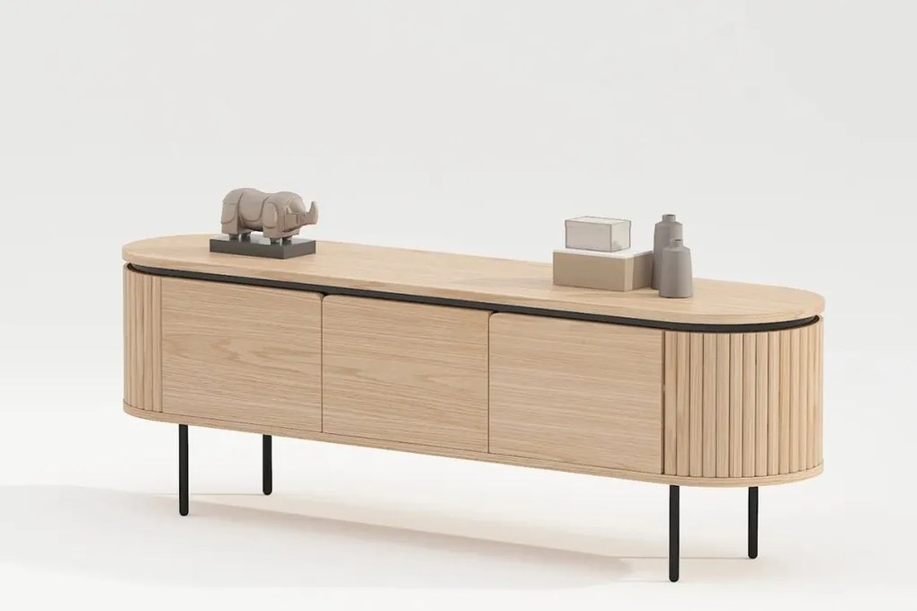 Comoda TV cu furnir de stejar ATELIER 160cm