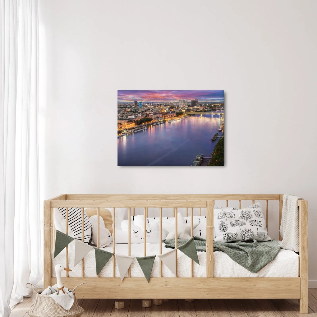 Tablou cu orașul Bratislava cu râu (70x50 cm)