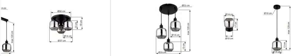 Lampa de masa sticla fumurie XIA pentru dormitor