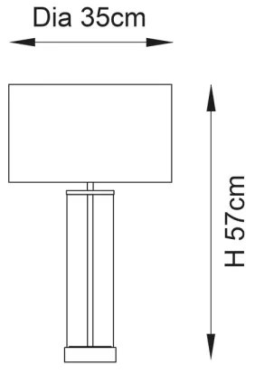 Endon 100440 - Lampă de masă cu dimmer LESSINA 1xE27/10W/230V neagră