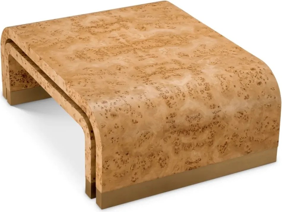 Set 3 Masute design LUX, Furnir Burl Mappa, Maro, Quinton