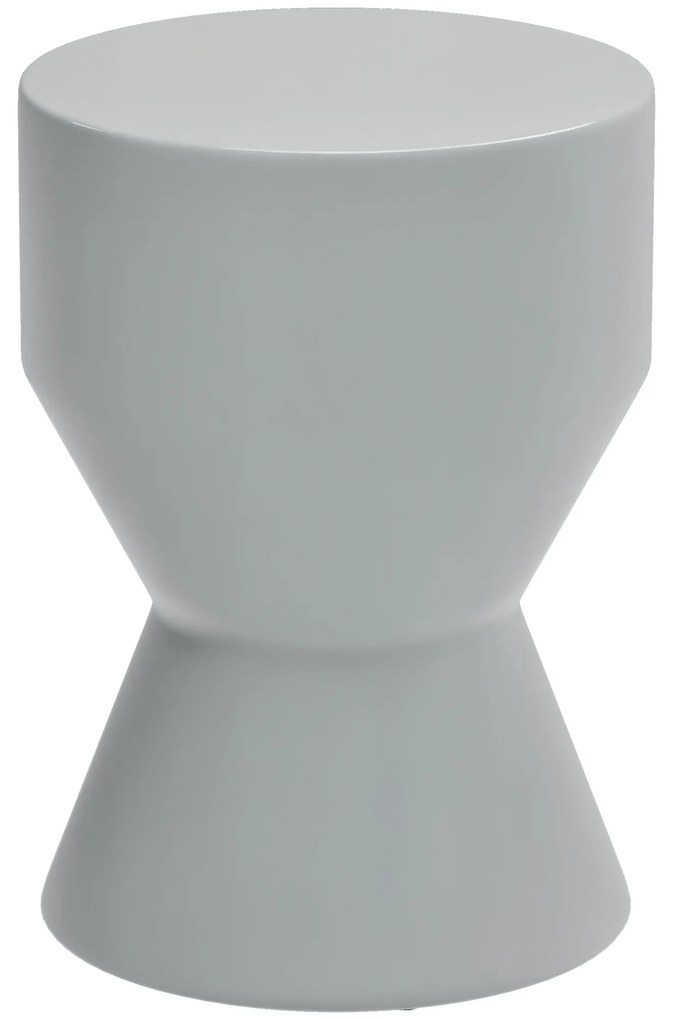 Outsunny Scaun de gradina din ceramica, suport 120kg Ø33 x 45,5 cm rezistent la intemperii, cu design de clepsidra, Gri deschis | Aosom Romania