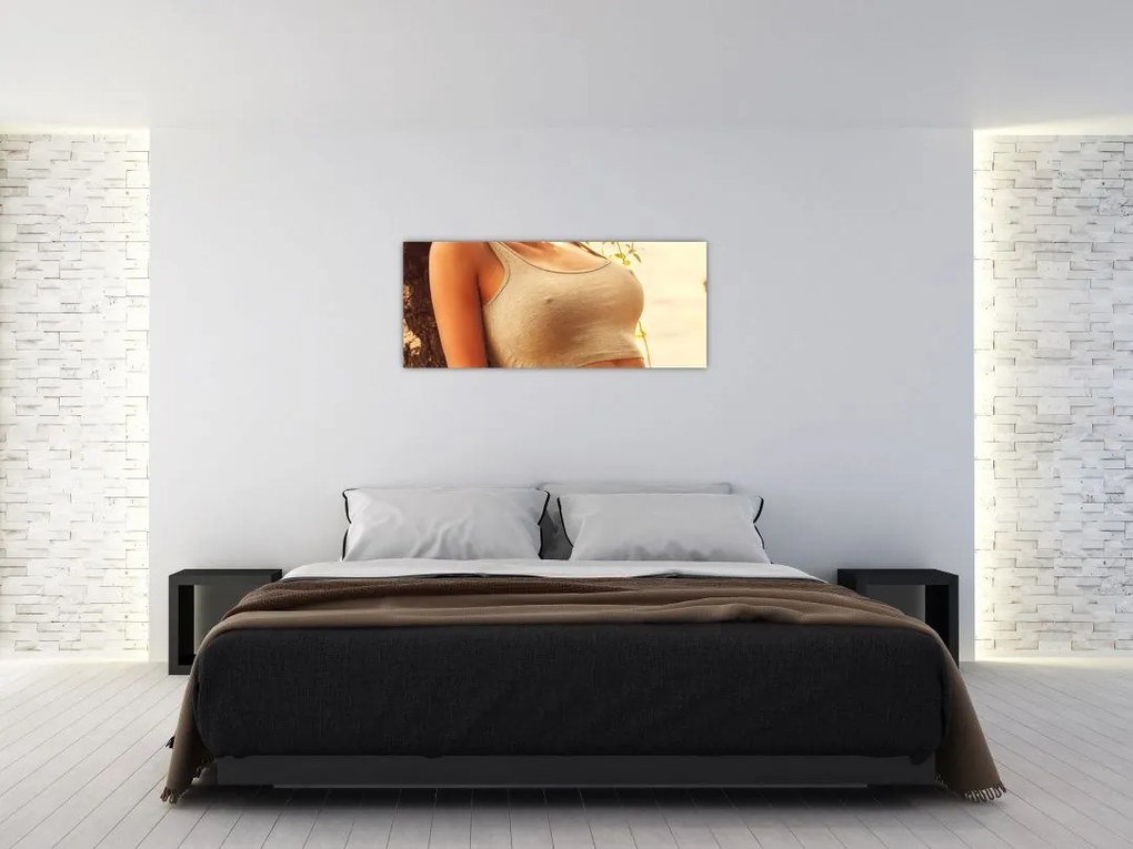 Tablou - Femeia lângă pom (120x50 cm)