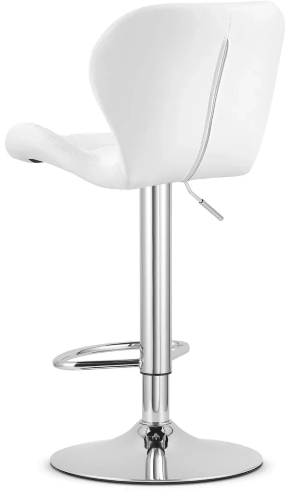 Scaun de bar alb WEST din piele ecologica