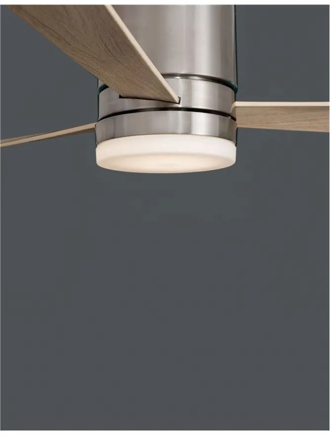 Ventilator de tavan cu telecomanda si iluminat SATIN nickel periat