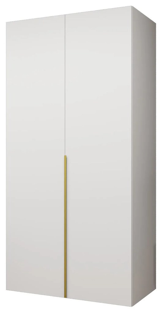 Dulap de haine 100 cm Alice 1 (alb + Auriu). 1126095