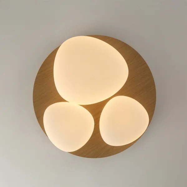 Brilagi - Plafonieră LED VISBY WOOD, 36W, 230V, Ø 50 cm, maro