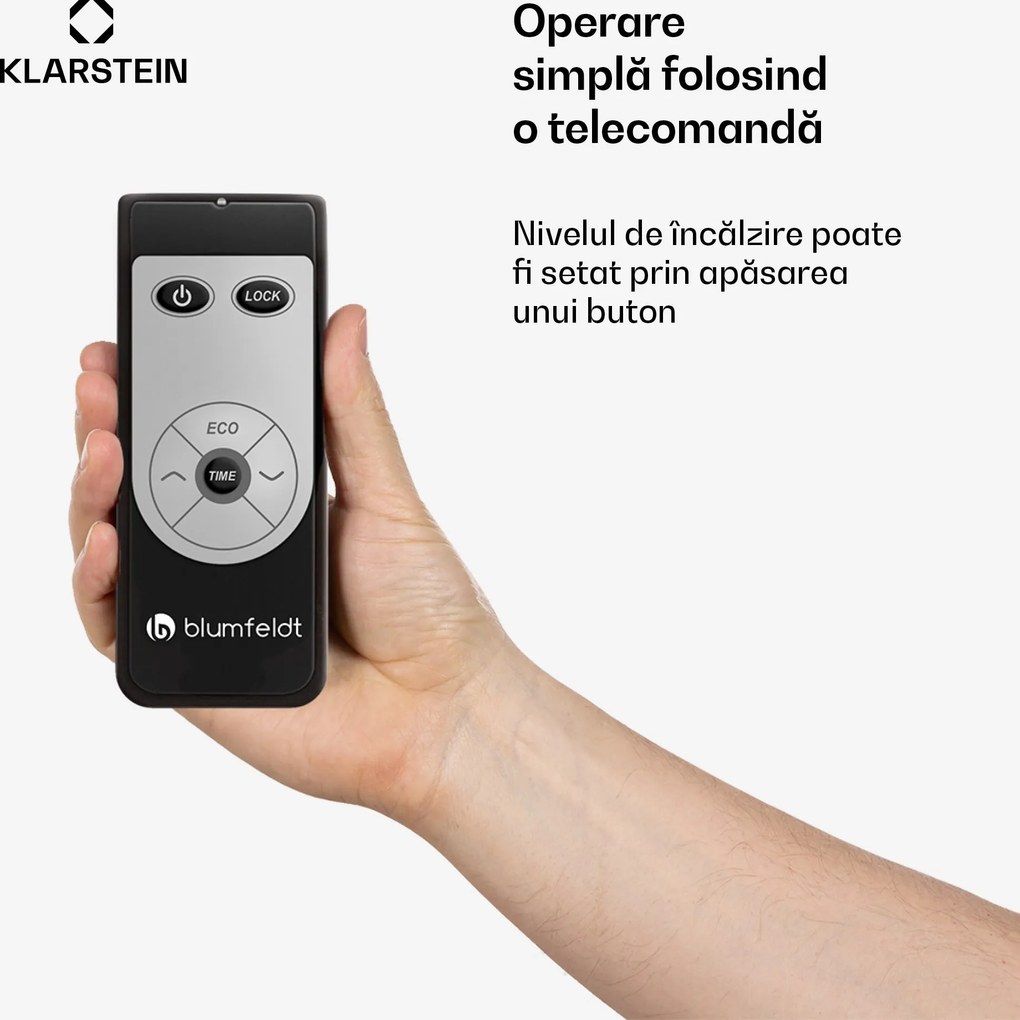 Blumfeldt COSMICBEAMULTRA, radiator de căldură infraroșu, 2200 w, ipx4, telecomandă, negru