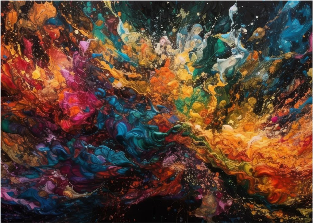 Tablou - Abstracția culorilor II. (70x50 cm)