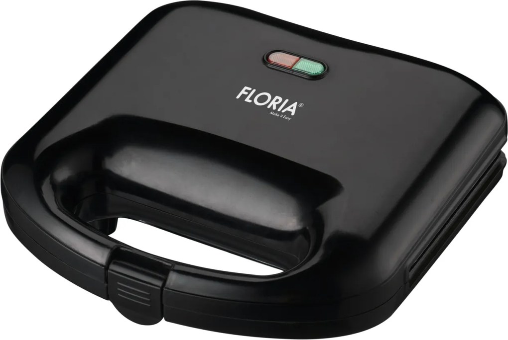 Sandwich-maker Floria ZLN4304, Negru, 750 W, Placi antiaderente model triunghi