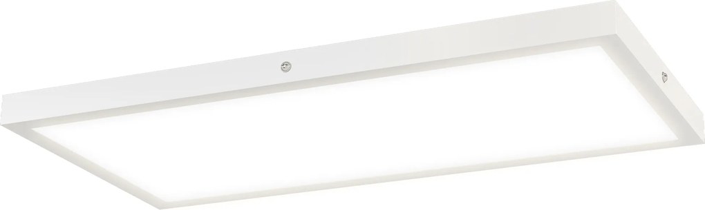 HOMCOM Set de 4 lămpi de tavan culoare reglabilă cu comutator DIP și de perete 3000K/4000K/6000K 60x30x3,7 cm Alb | Aosom Romania