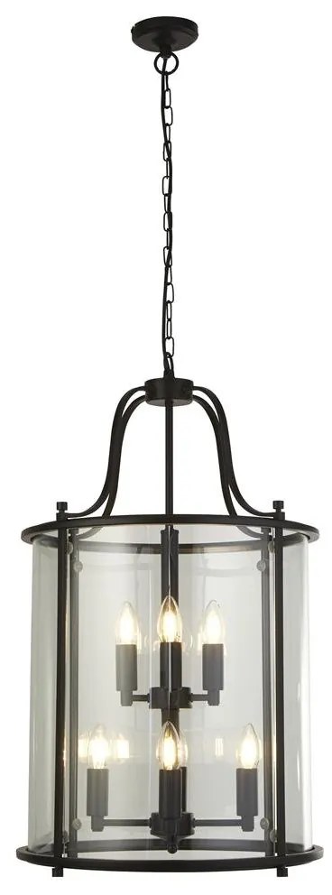 Lustra stil traditional Lantern Grande 8L negru