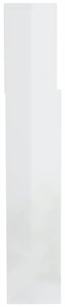 Dulap tăblie, alb extralucios, 200x19x103,5 cm