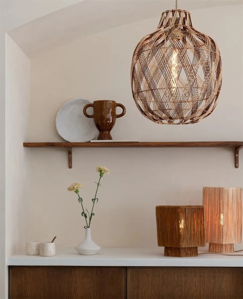 Lustra/Pendul Eco, Bambus, Mendoza natural/maro, L
