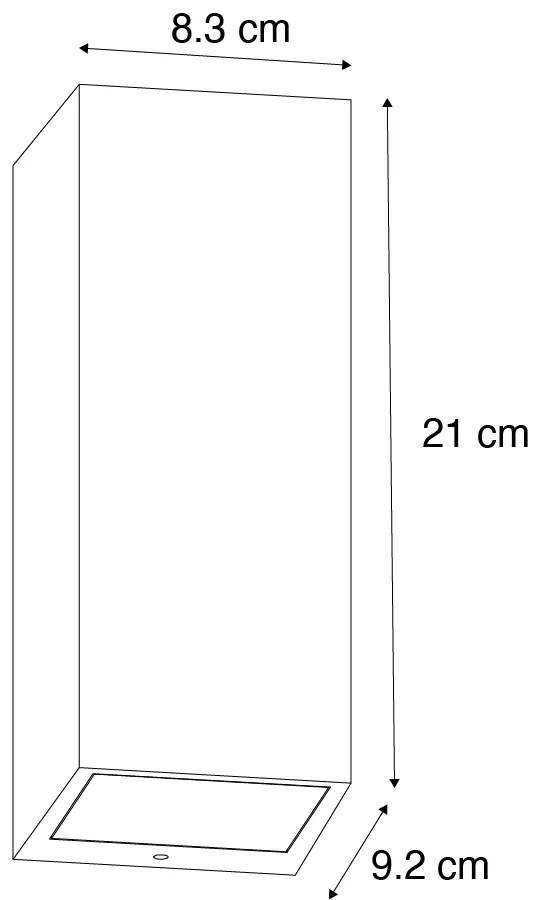 Aplică industrială maro ruginiu cu 2 lumini AR70 IP54 - Baleno