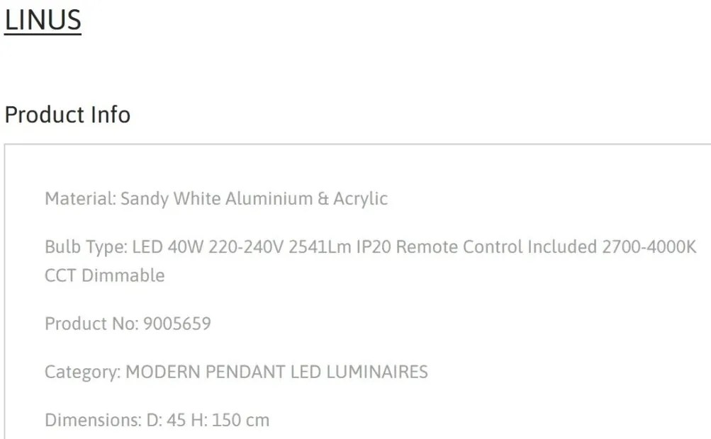 Lustra LED suspendata dimabila cu telecomanda LINUS D-45cm