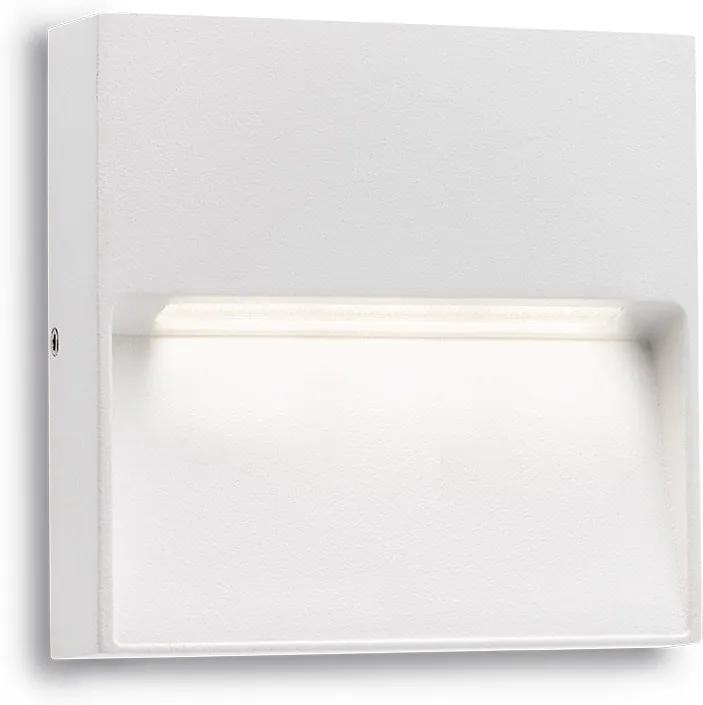 Aplică pentru iluminat exterior LED Redo EVEN pătrată, 100mm - alb mat