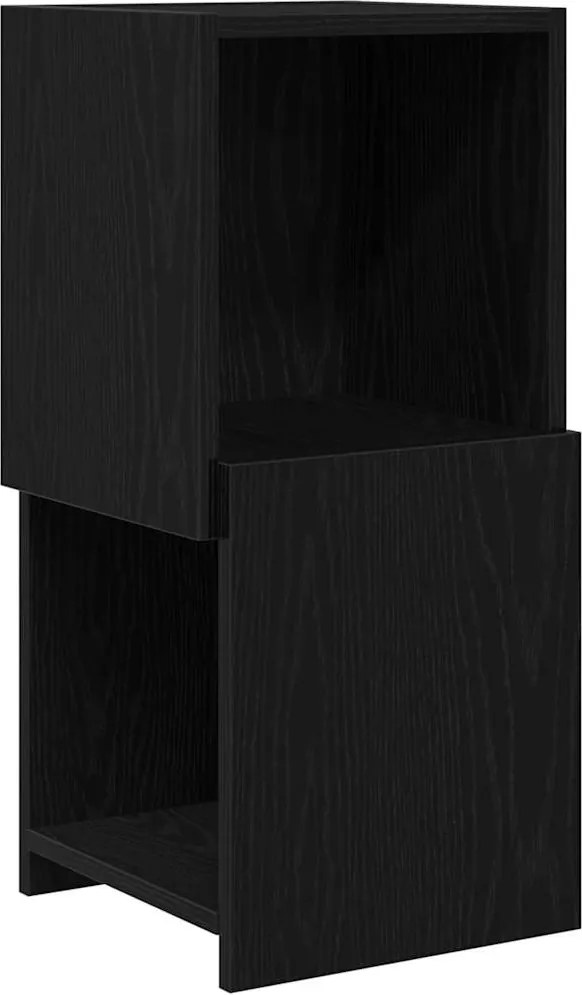 vidaXL Dulap de colț Stejar Negru 30,5x30x65cm Lemn compozit