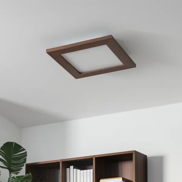 Plafonieră LED dimabilă Brilagi SLIMFRAME WOOD LED/25W/230V 34x34 cm + telecomandă